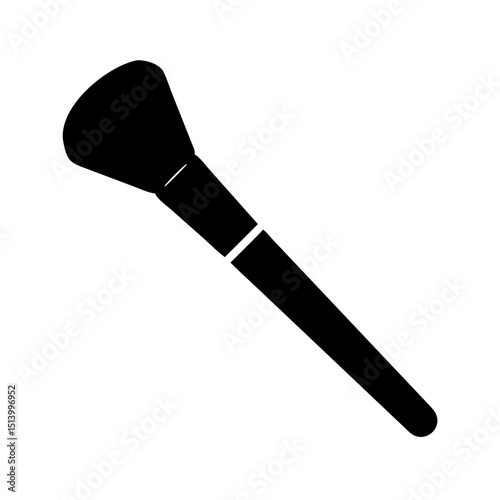 Black makeup brush vector illustration for beauty and cosmetic product design and marketing use
