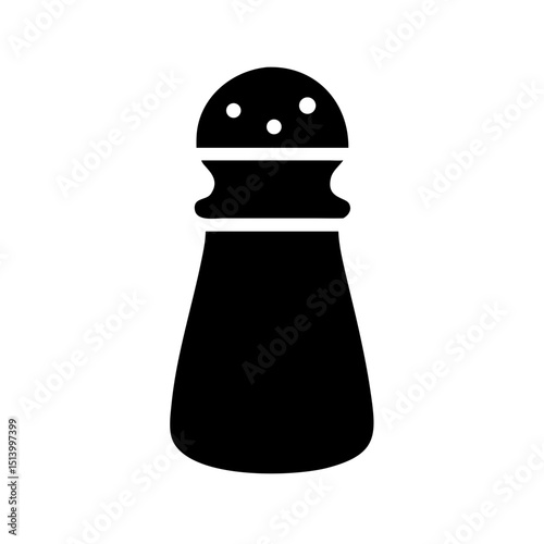 Isolated salt shaker vector illustration for culinary seasoning and kitchenware design needs