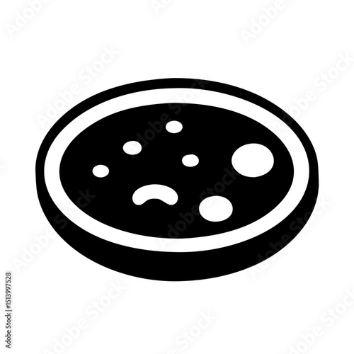 Petri dish vector icon, microbiology lab equipment, science research, biology culture sample test