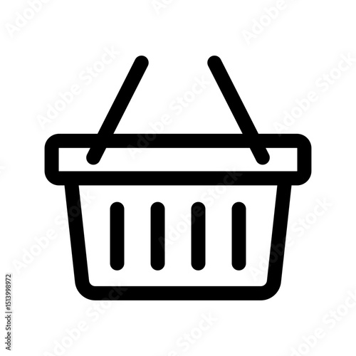 Shopping basket line icon.