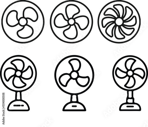 Table Fan Outline