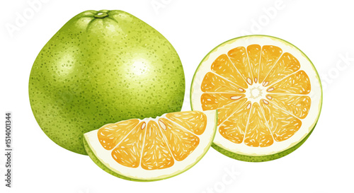Watercolor Vector Illustration Showcasing The Vibrant Hues And Detailed Textures Of Mangoes And Longans Against A Clean White Background In A Still Life Style