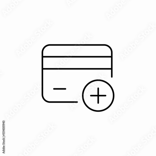 add card icon sign vector