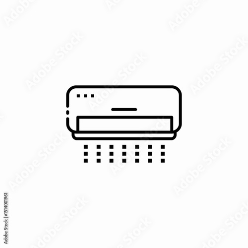 air conditioning working icon sign vector