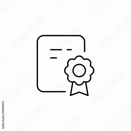 award ribbon icon sign vector