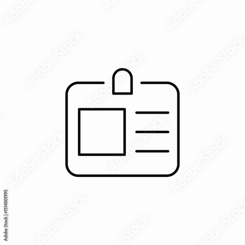 badge photo icon sign vector