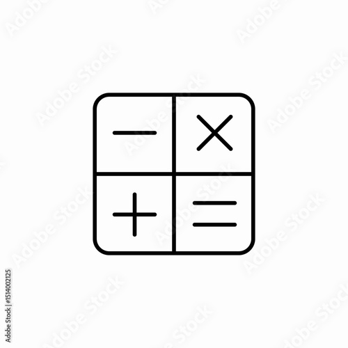 calculator app icon sign vector