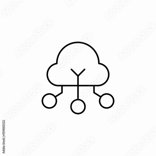 cloud connection icon sign vector