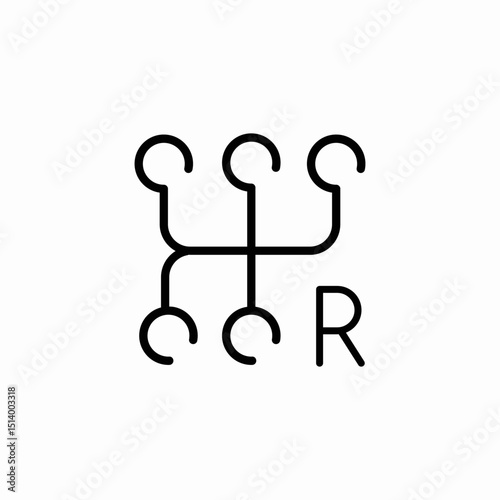 gearbox manual icon sign vector