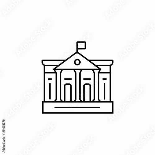 governemnt house icon sign vector