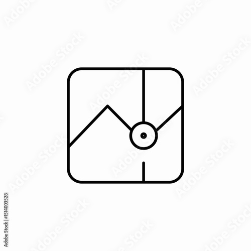 graph data icon sign vector