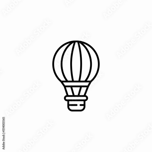hot air balloon icon sign vector