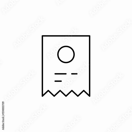 invoice receipt icon sign vector