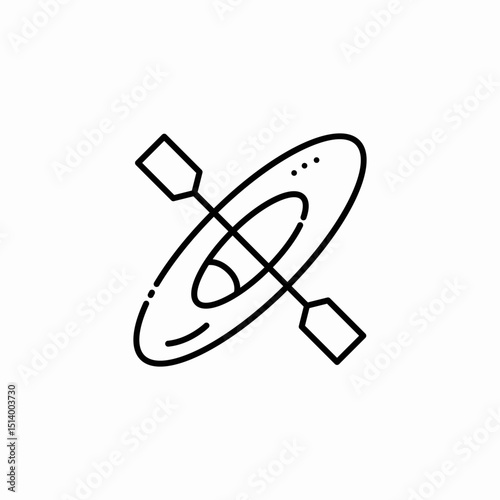 kayak boat icon sign vector