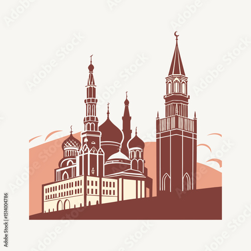 Historic Moscow Architecture Silhouette
