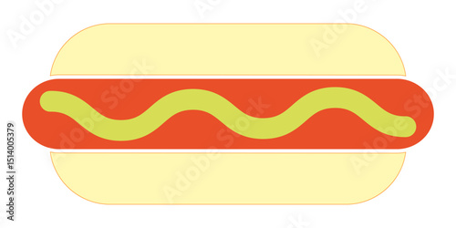 Hotdog. Fast food. Street food. Junk food. Vector illustration EPS10