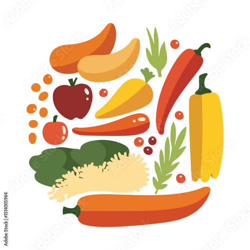 National Food Bank Day vector illustration showcasing food distribution, charity symbols, helping hands, and food package donations to support hunger relief efforts.