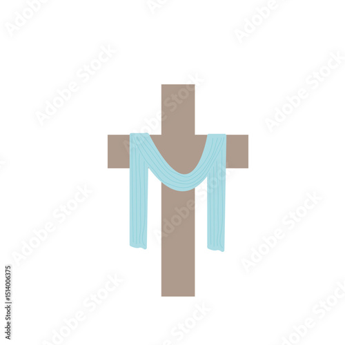 cross of jesus christ on white background