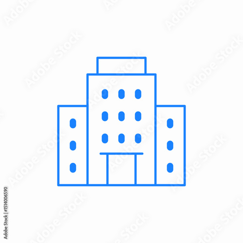 building apartment office icon sign vector