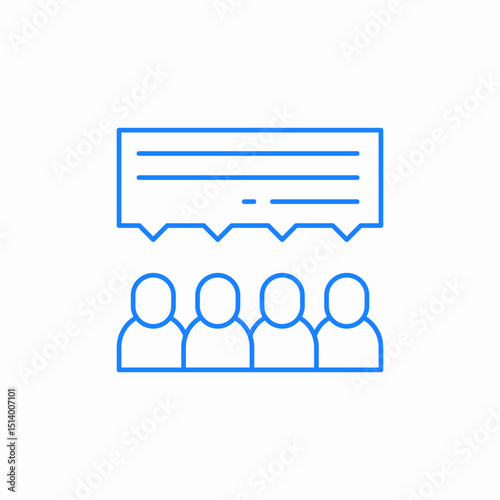 group speech bubble icon sign vector