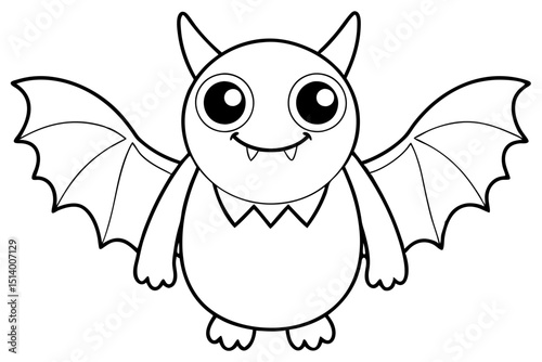 Colorful Friendly Monster with Tiny Wings