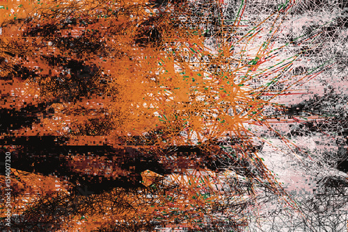 glitch pattern abstract background noise orange texture