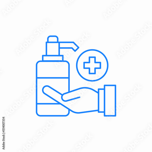 hand sanitizer medical icon sign vector