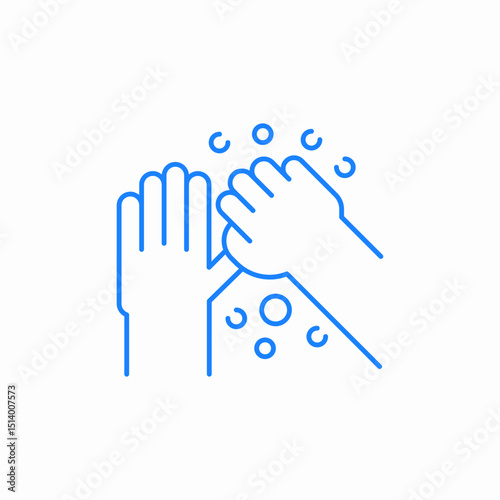 hands rubbing together icon sign vector