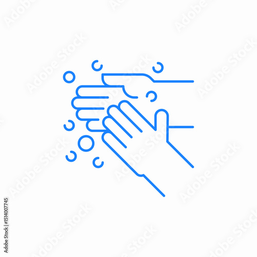 hands washing water icon sign vector