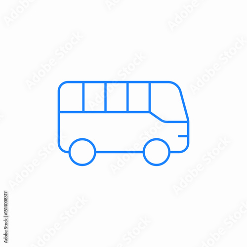 passenger bus icon sign vector