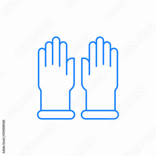 protective rubber gloves icon sign vector