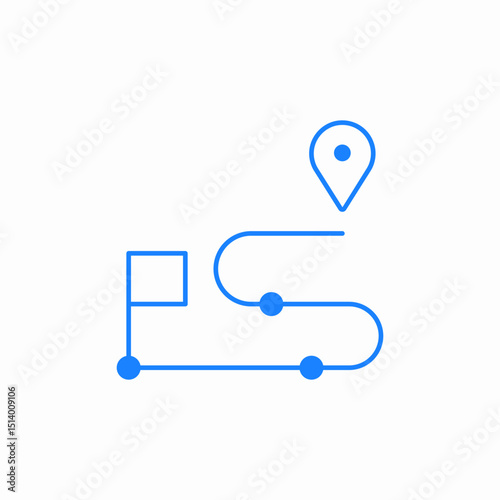 travel route flag icon sign vector