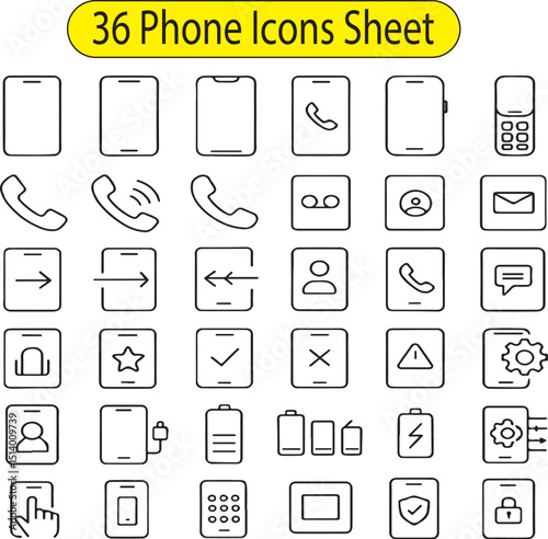 36 Phone icons