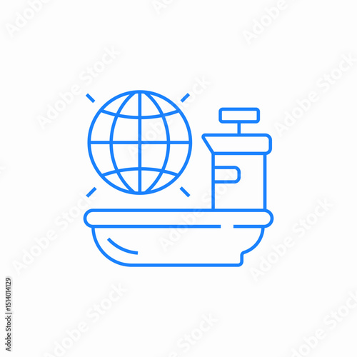 global shipment icon sign vector