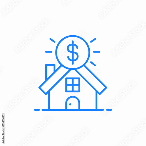 house price icon sign vector