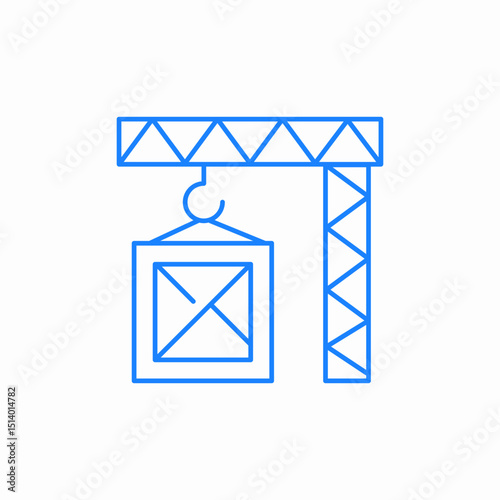 luggage crane icon sign vector