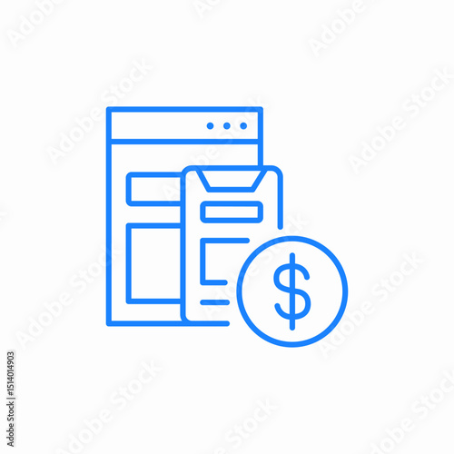 mobile payment icon sign vector