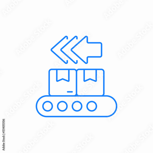 package conveyor icon sign vector