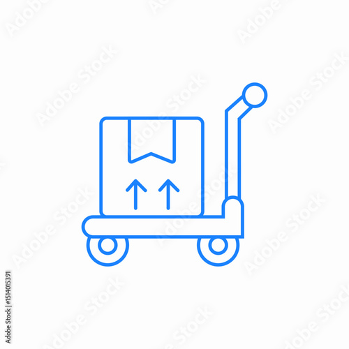 package trolley icon sign vector