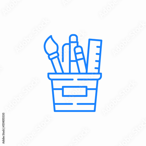 pen holder icon sign vector