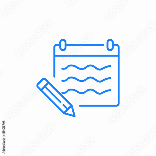 planner edit icon sign vector