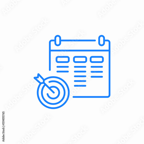 planner target reached icon sign vector