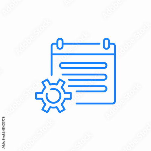 planner settings icon sign vector