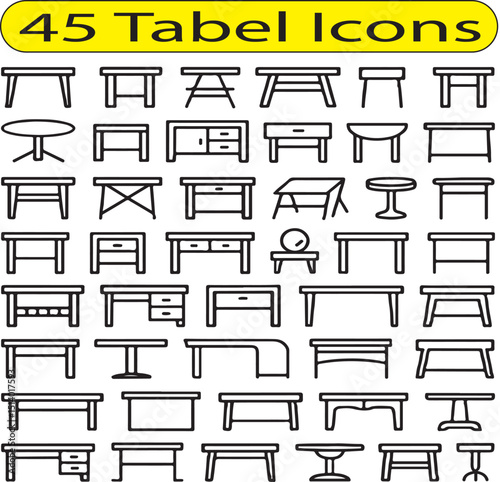 Table icons sheet