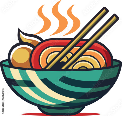 chinese food bowl with chopsticks