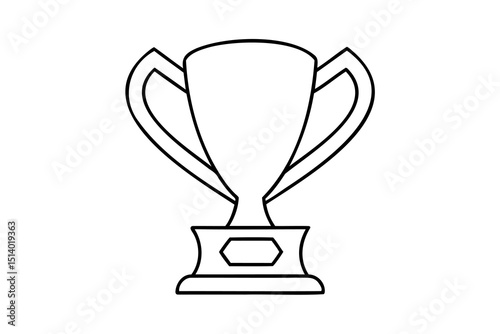 Simple line drawing of a champion trophy award
