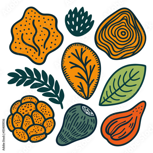 Minimalist Organic Shapes in Abstract Line Art