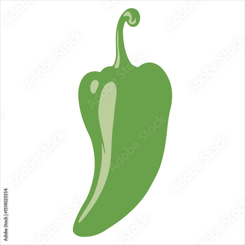 Green jalapenos peppers in a graphic illustration