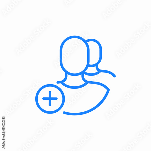 add group icon sign vector