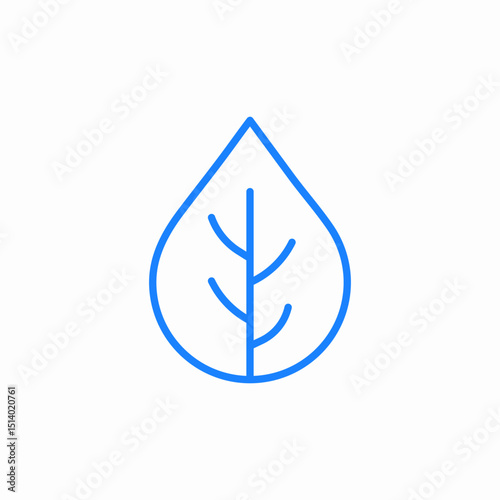 branch drop icon sign vector